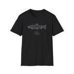 Topographic Trout with Coordinates Shirt