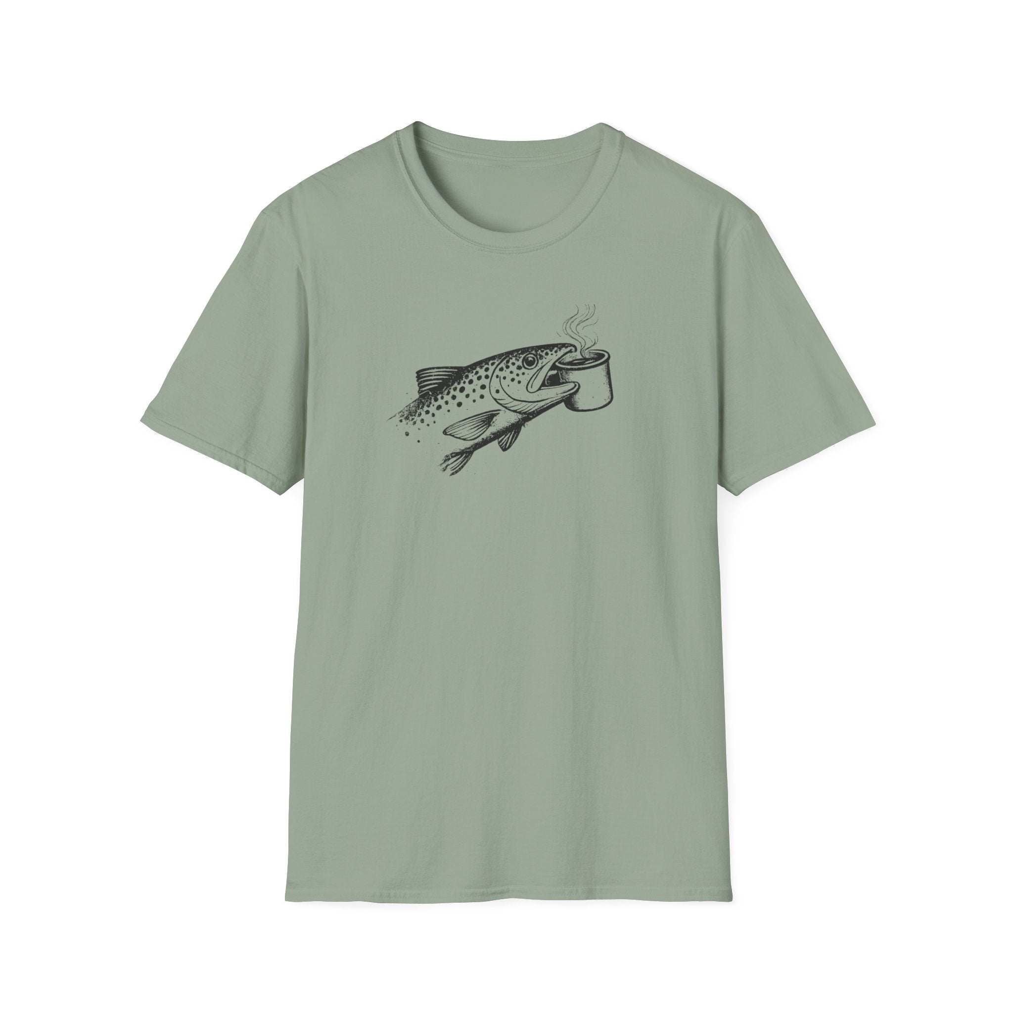 Trout Carrying Coffee Shirt