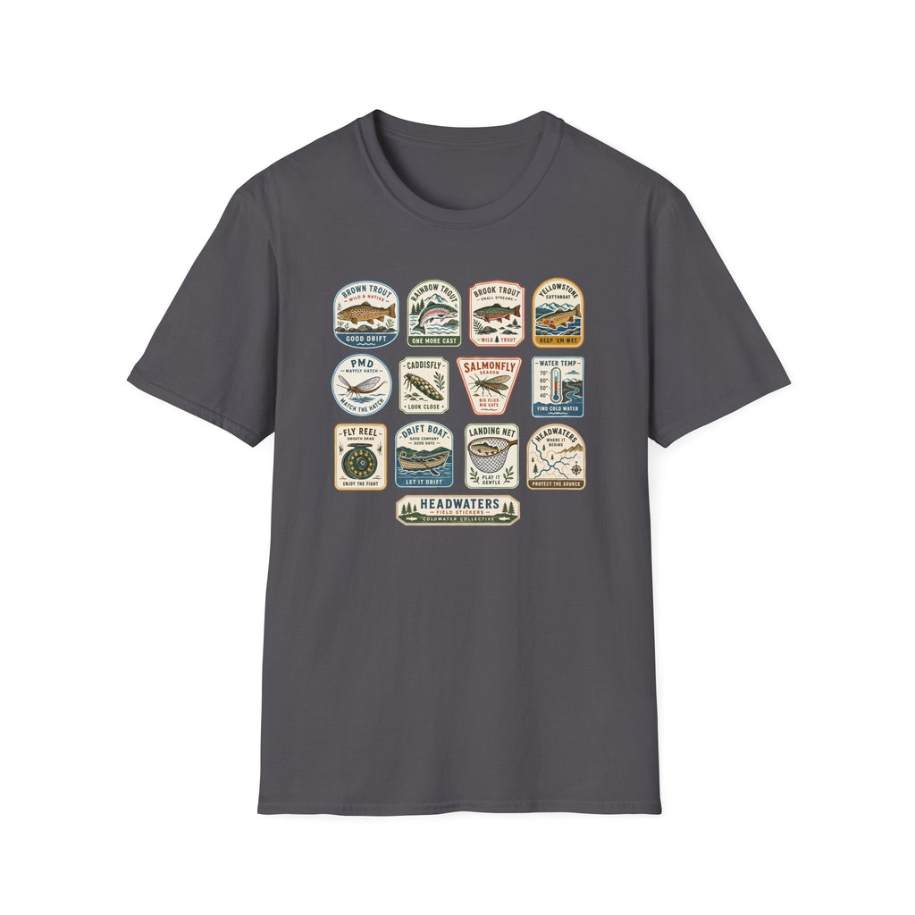 Vintage Trout Fishing Stickers Shirt