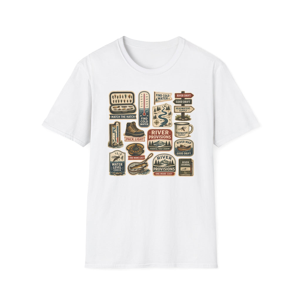 Vintage River Life Stickers Shirt
