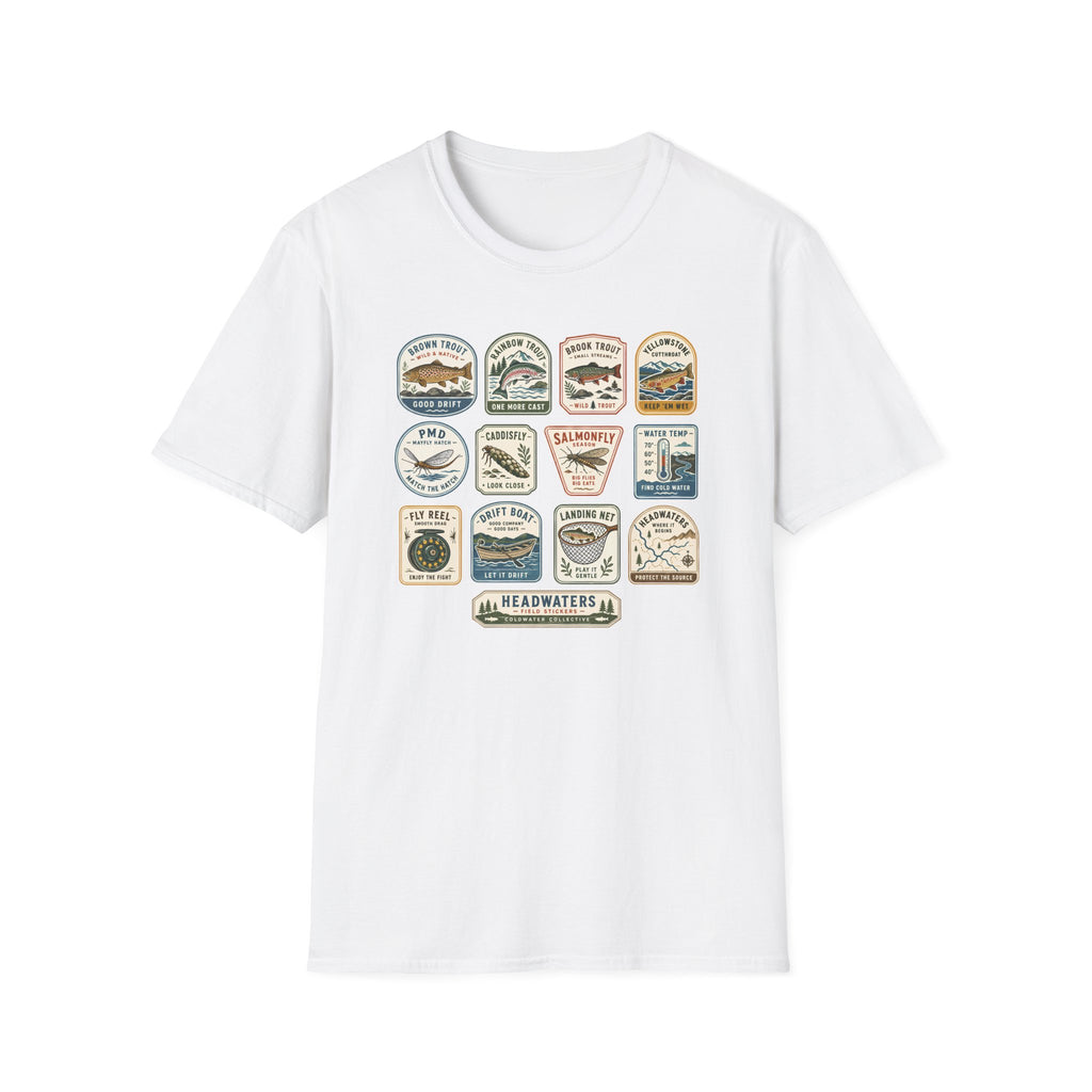 Vintage Trout Fishing Stickers Shirt